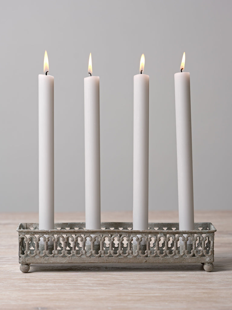Swedish Style Metal Candle Tray Candle Holder BRISSI
