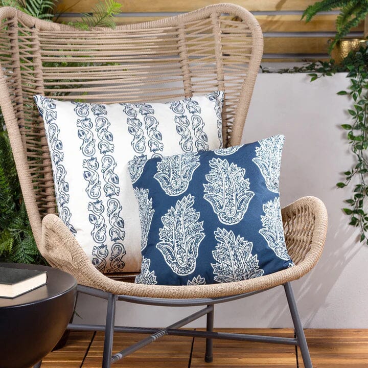 Kalindi Stripe Outdoor Cushion Navy Garden Accessories BRISSI 