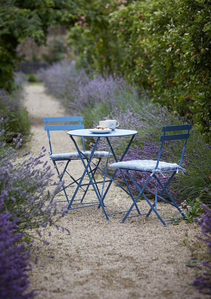 Bistro Set Small Blue Garden Furniture BRISSI 