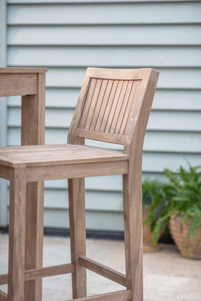 Porthallow Bar Stool Set of 2 Natural Garden Furniture BRISSI 