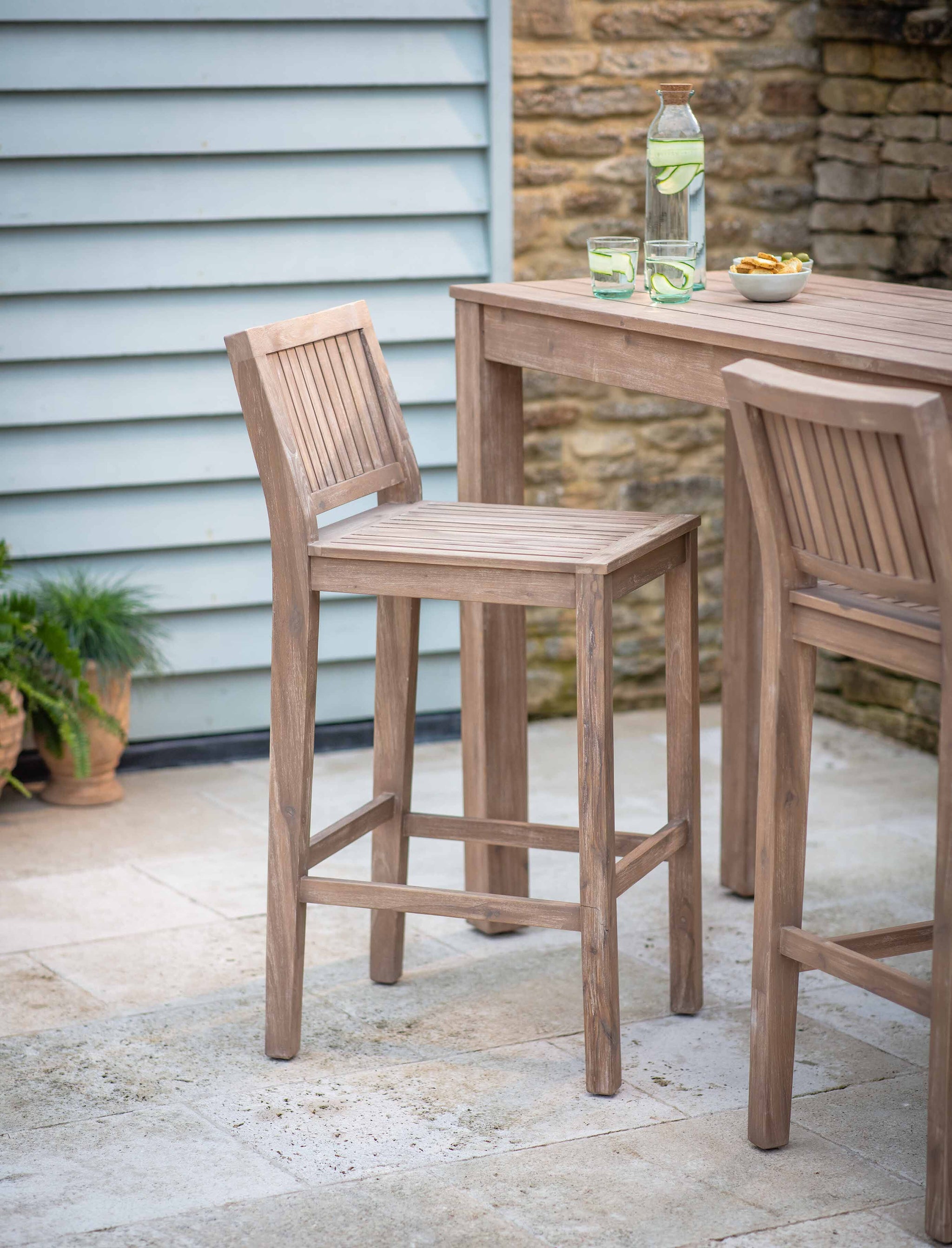 Porthallow Bar Stool Set of 2 Natural Brissi