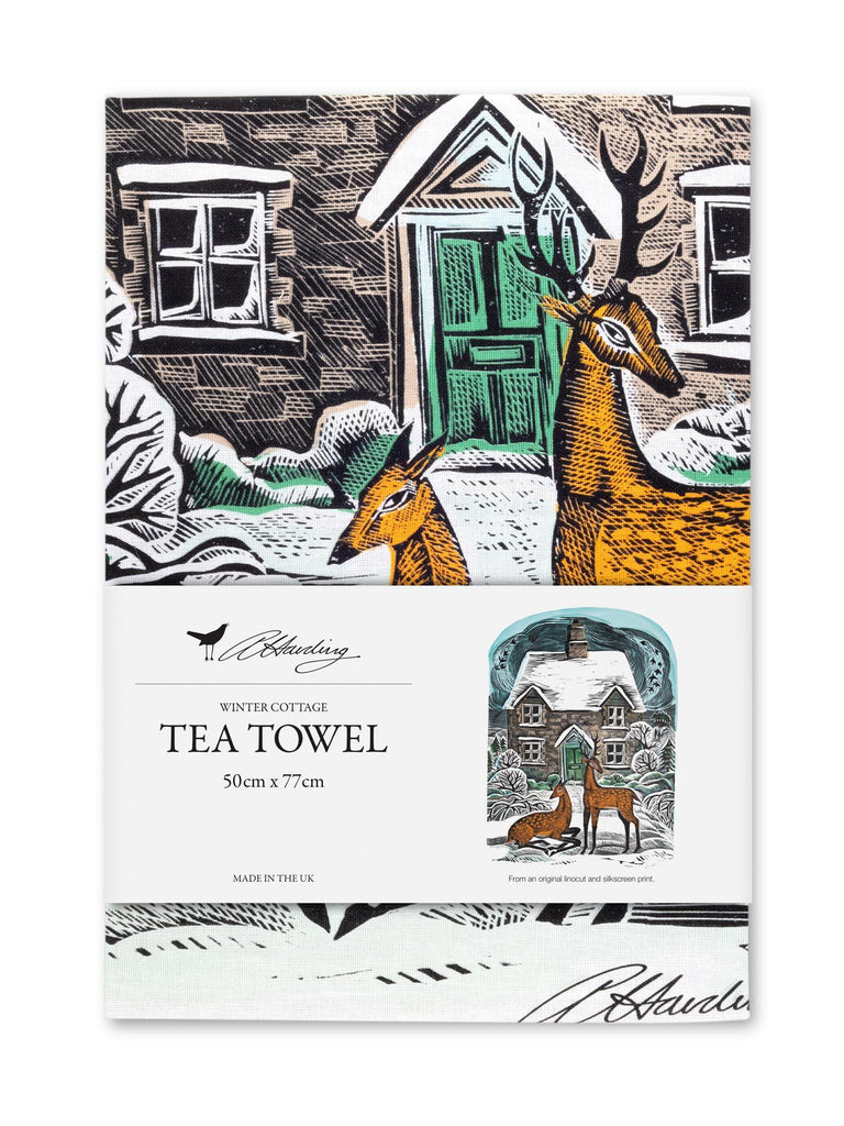 Winter Cottage Tea Towel BRISSI 