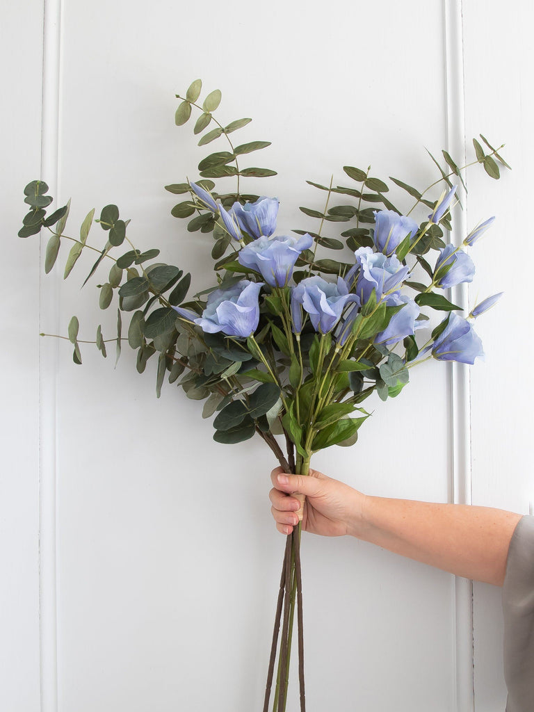 Pale Blue Lisianthus and Eucalyptus bunch Flowers & Foliage BRISSI