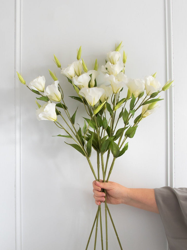 White Lisianthus Flowers & Foliage BRISSI